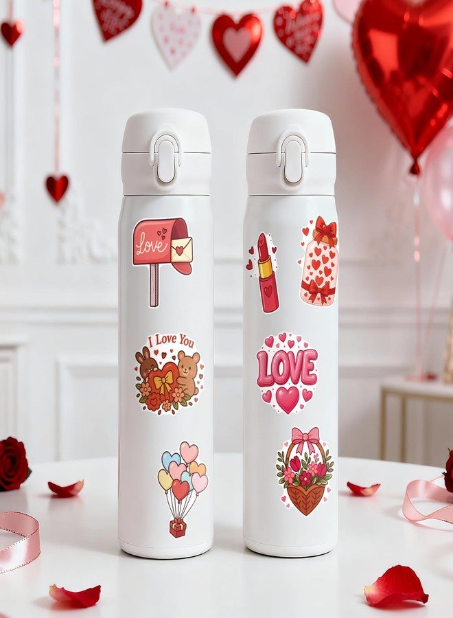 Alynta 300Pcs Valentine's Day Stickers - Valentines Vinyl Water Bottle Stickers Waterproof Heart Sticker Love Sticker for Scrapbook Laptop Notebook Luggage Valentines Day Decorations - Image 5
